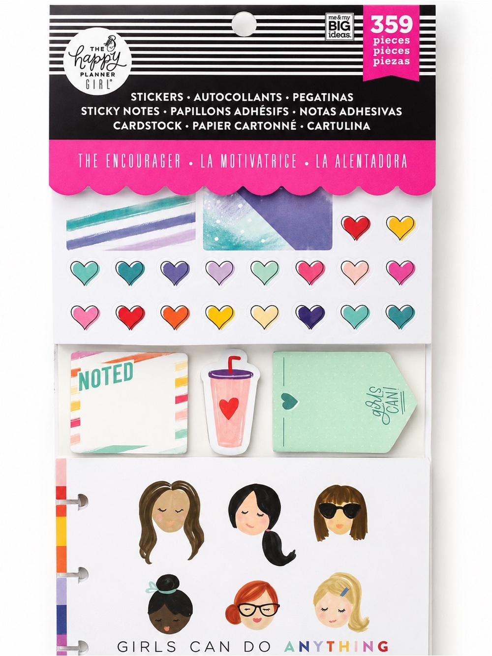Happy Planner Girl The Encourager 359-Piece Sticker & Sticky Note Accessory Pack